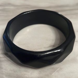 Vintage Black Geometric Acrylic Bracelet